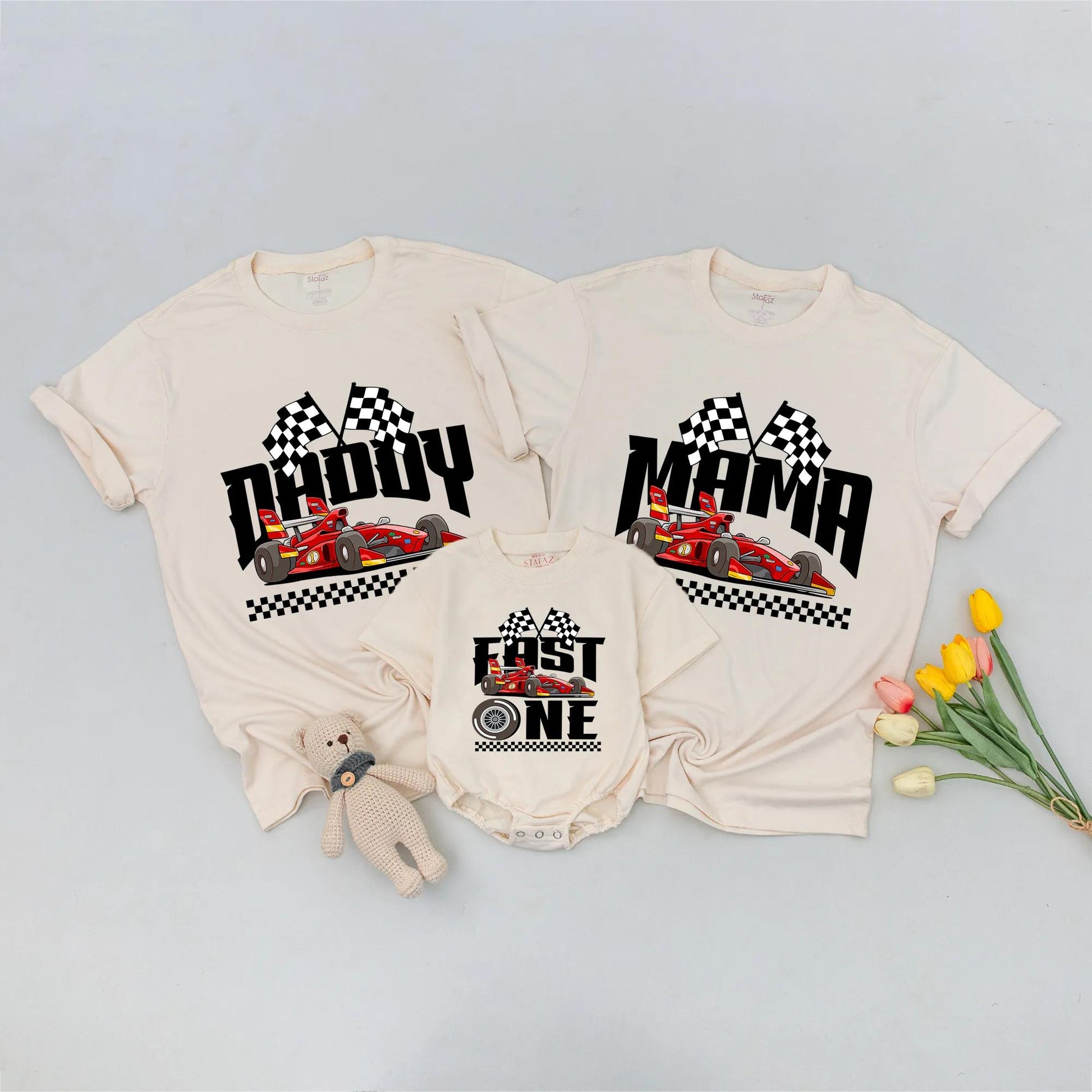 Fast One 1st Birthday Family Shirts, Race Car Theme, Matching Birthday Boy Tee, Daddy, Mama, Fast One Shirts, Custom