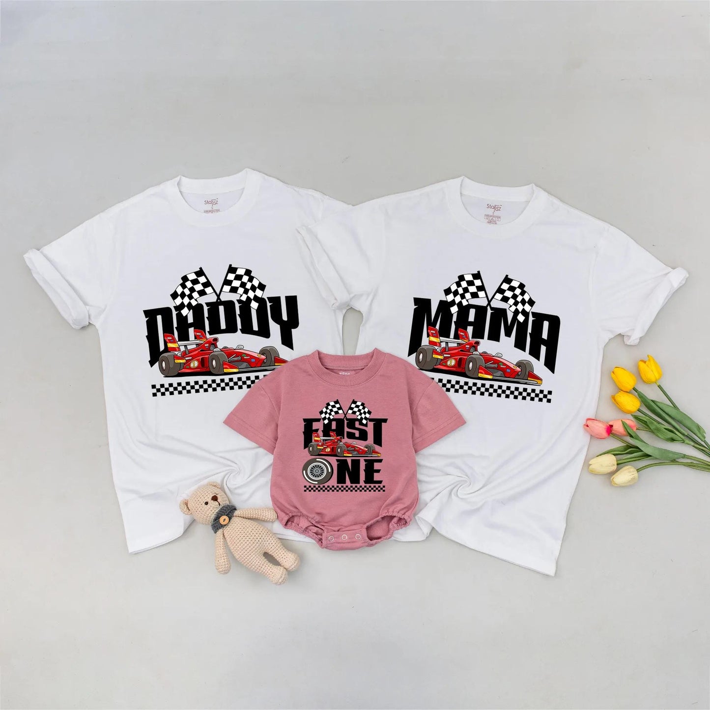Fast One 1st Birthday Family Shirts, Race Car Theme, Matching Birthday Boy Tee, Daddy, Mama, Fast One Shirts, Custom