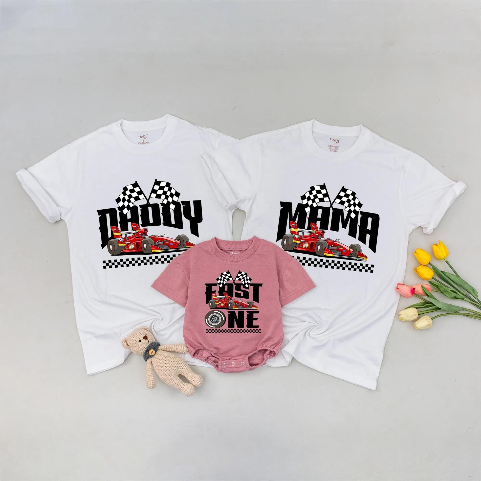 Fast One 1st Birthday Family Shirts, Race Car Theme, Matching Birthday Boy Tee, Daddy, Mama, Fast One Shirts, Custom
