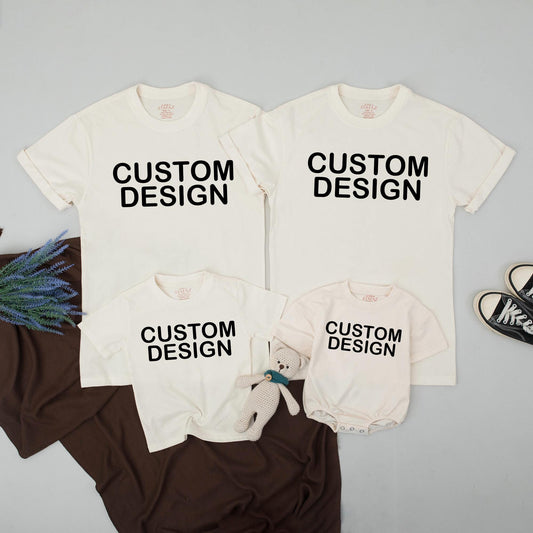 Personalized Kids T-Shirt for Toddler Youth with Your Own Design or Text Black Bold 'CUSTOM DESIGN' Print Made to Order Birthday School Gift Comfortable
