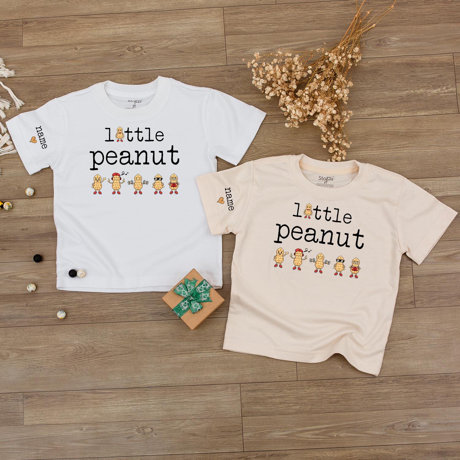 Little Peanut Baby Outfit: Cute Bodysuit & Sweatshirt Set with Custom Name & Peanuts! Newborn Gift Idea