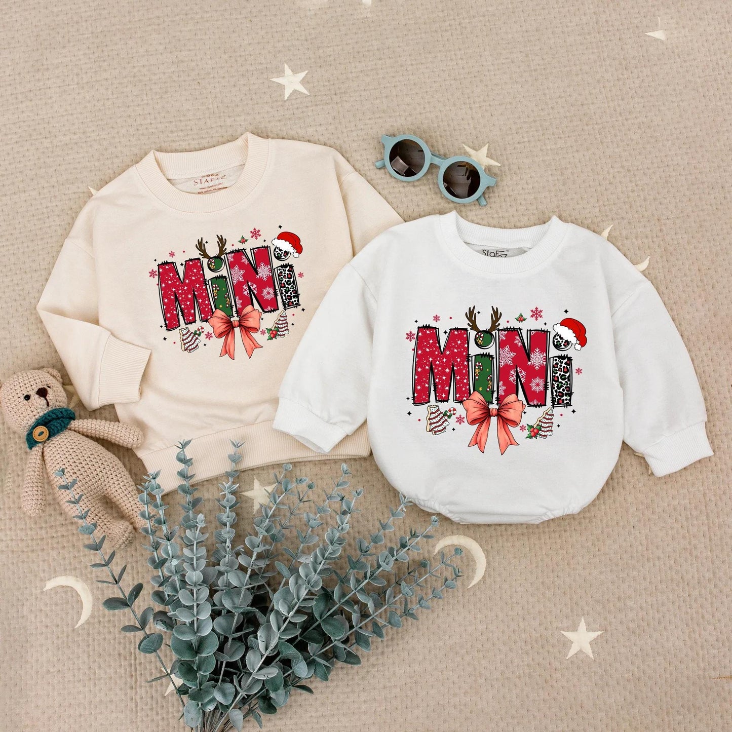 Matching Mama and Mini Christmas Sweatshirts with Holiday Bows Festive Mother Daughter Outfit Toddler Sweater Merry Xmas Gift Idea Cute & Cozy Sweatshirt  