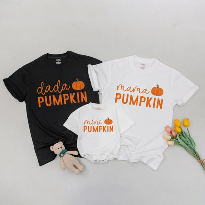 Matching Mama & Mini Pumpkin Shirts, Fall Family Outfit, Cute Mom & Baby Matching Set, Thanksgiving Holiday Shirts