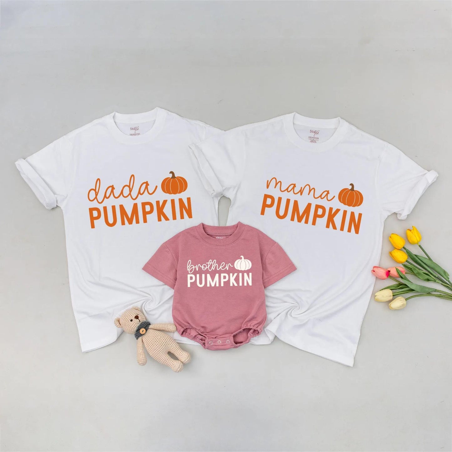 Matching Mama & Mini Pumpkin Shirts, Fall Family Outfit, Cute Mom & Baby Matching Set, Thanksgiving Holiday Shirts