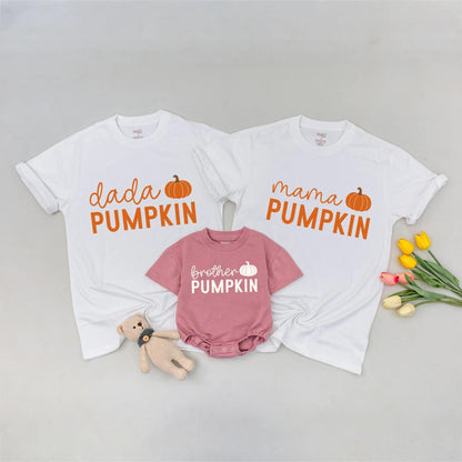 Matching Mama & Mini Pumpkin Shirts, Fall Family Outfit, Cute Mom & Baby Matching Set, Thanksgiving Holiday Shirts
