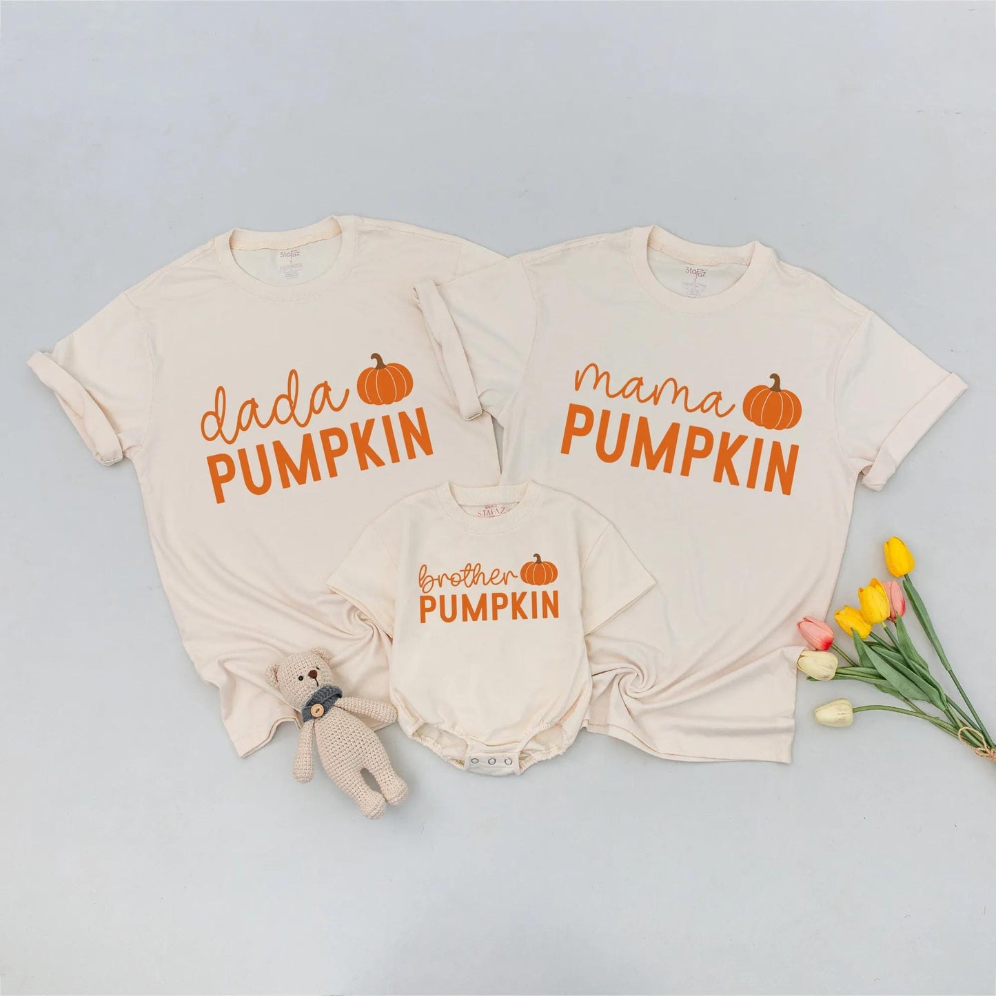 Matching Mama & Mini Pumpkin Shirts, Fall Family Outfit, Cute Mom & Baby Matching Set, Thanksgiving Holiday Shirts