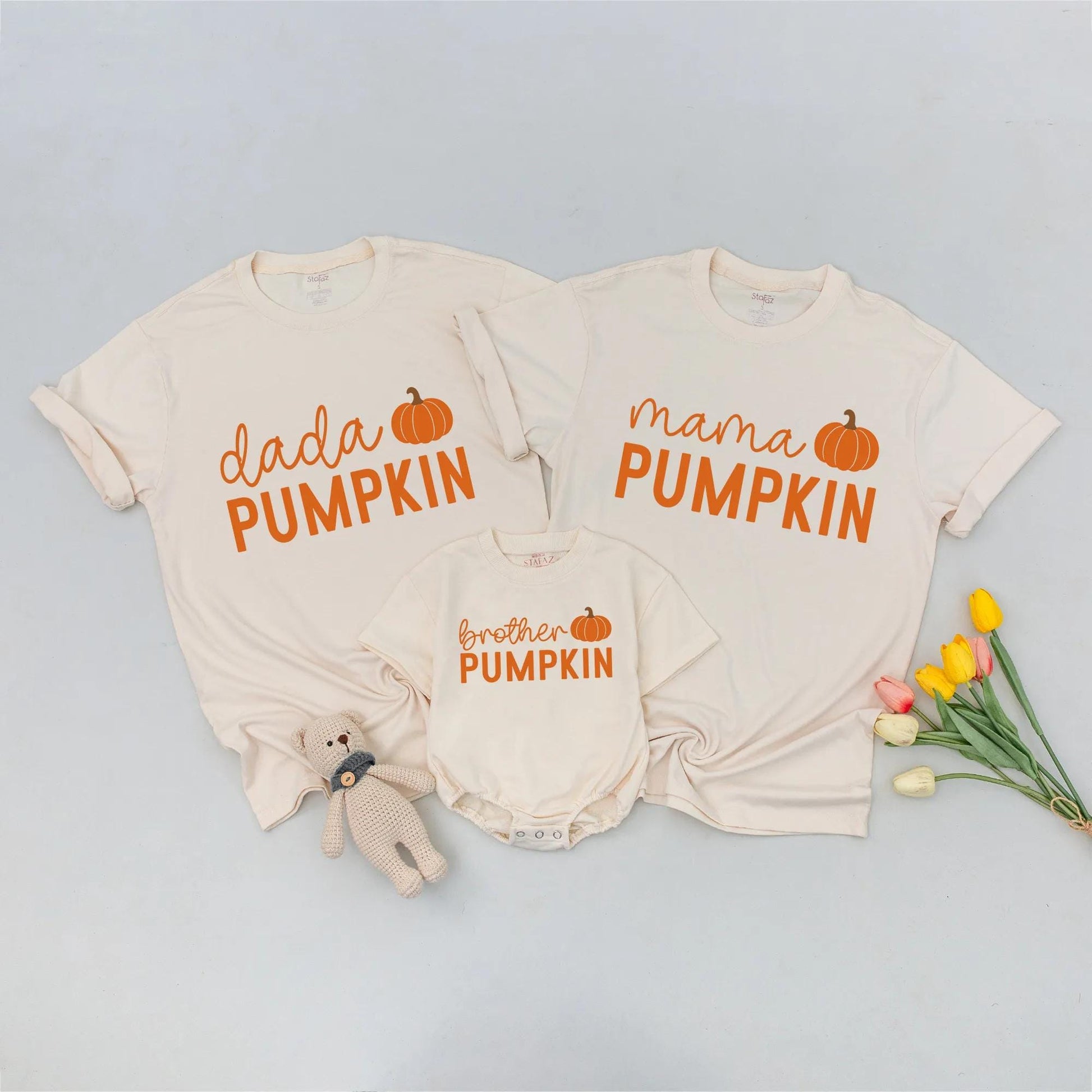 Matching Mama & Mini Pumpkin Shirts, Fall Family Outfit, Cute Mom & Baby Matching Set, Thanksgiving Holiday Shirts