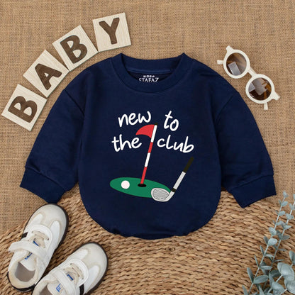 New to the Club Golf Baby Romper - Cute Baby Outfit, Golf Hole Design, New Dad Gift, Coming Home Outfit, Baby Shower