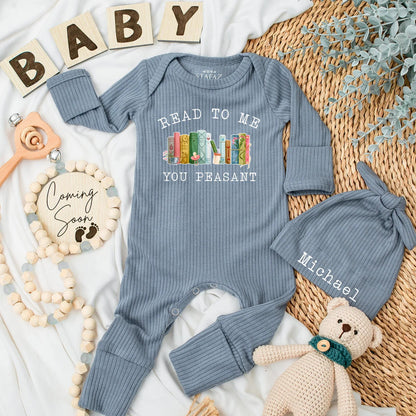 Read to Me You Peasant Bookish Baby Bodysuit, Whimsical Pastel Books Newborn Outfit, Book Lover Gift for Baby Shower, Cute Reading Clothes, 136 Characters