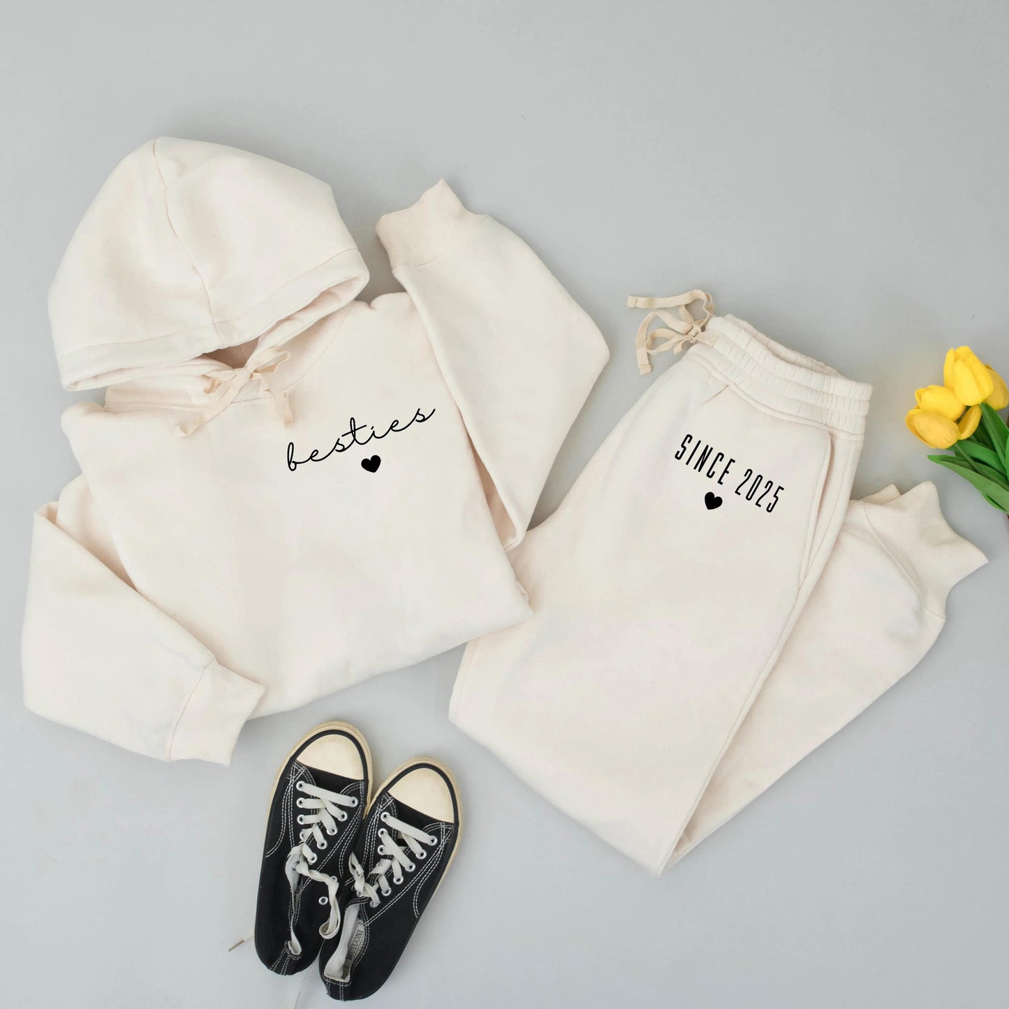 Besties Hoodie Set Since 2025 - BFF Matching Outfits, Best Friend Birthday Gift for Girls, Sentimental Sweater for Teens, Cute Friendship Clothing 136