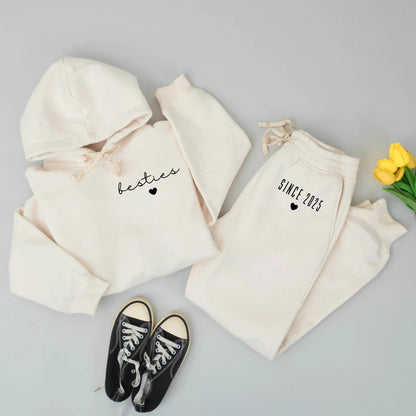 Besties Hoodie Set Since 2025 - BFF Matching Outfits, Best Friend Birthday Gift for Girls, Sentimental Sweater for Teens, Cute Friendship Clothing 136