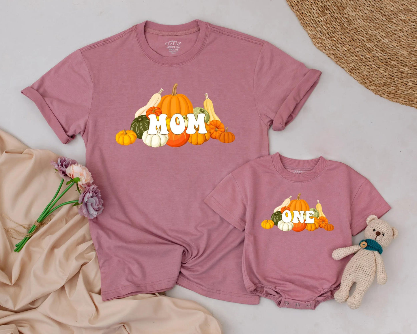 Matching Pumpkin Family Birthday Shirts, Fall Outfits for Dad Mom Sis One, Autumn Pumpkin Patch Party, 1st Birthday Gift, Personalized Pumpkins Design (138 chars)