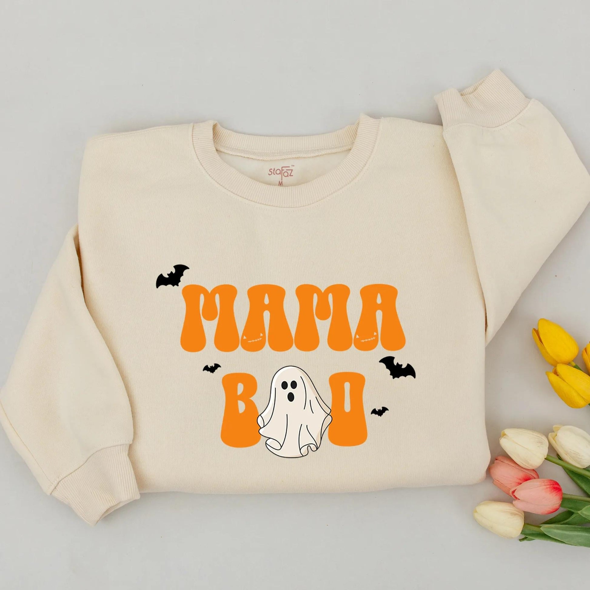 Matching Mama Boo & Little Boo Halloween Sweatshirt, Retro Ghost Romper Outfit Mom & Me Fall Baby Gift