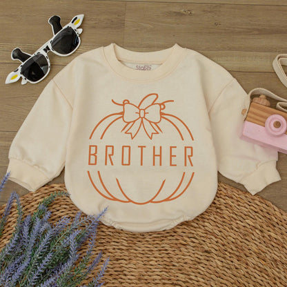 One Little Pumpkin First Birthday Family Matching Sweatshirts Cute Bow Graphic for Mom Dad Brother Sister Toddler Baby Fall Party Outfits