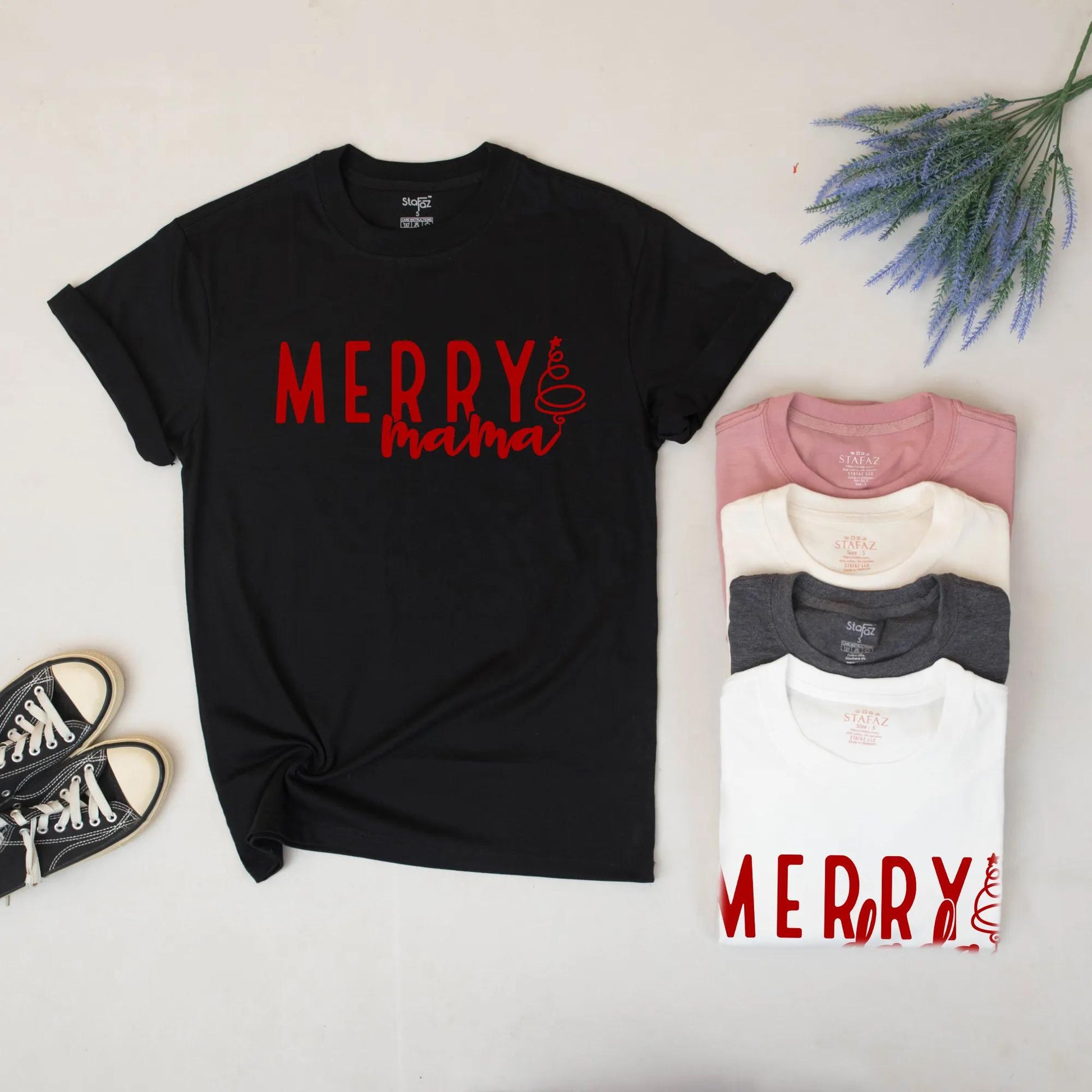 Merry Dada Mama Mini Christmas Sweatshirts, Matching Family Holiday Outfit, Fun Playful Design, Modern Christmas Tree, Comfy Winter Sweaters, Soft Cotton Blend