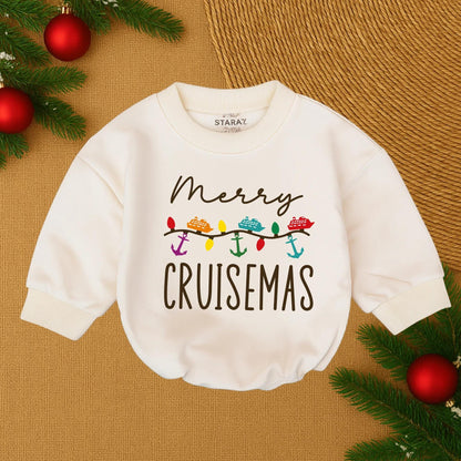 Merry Cruisemess Family Holiday Lights Cruise Sweatshirt Custom Family Christmas Cruise Vacation Fun