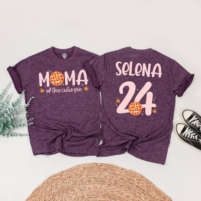 One Cutie Pie Thanksgiving First Birthday Shirt, Sweet Fall Outfit for Baby Girl, Matching Family Tee, Autumn Leaves Pie Design, One Year Old Gift