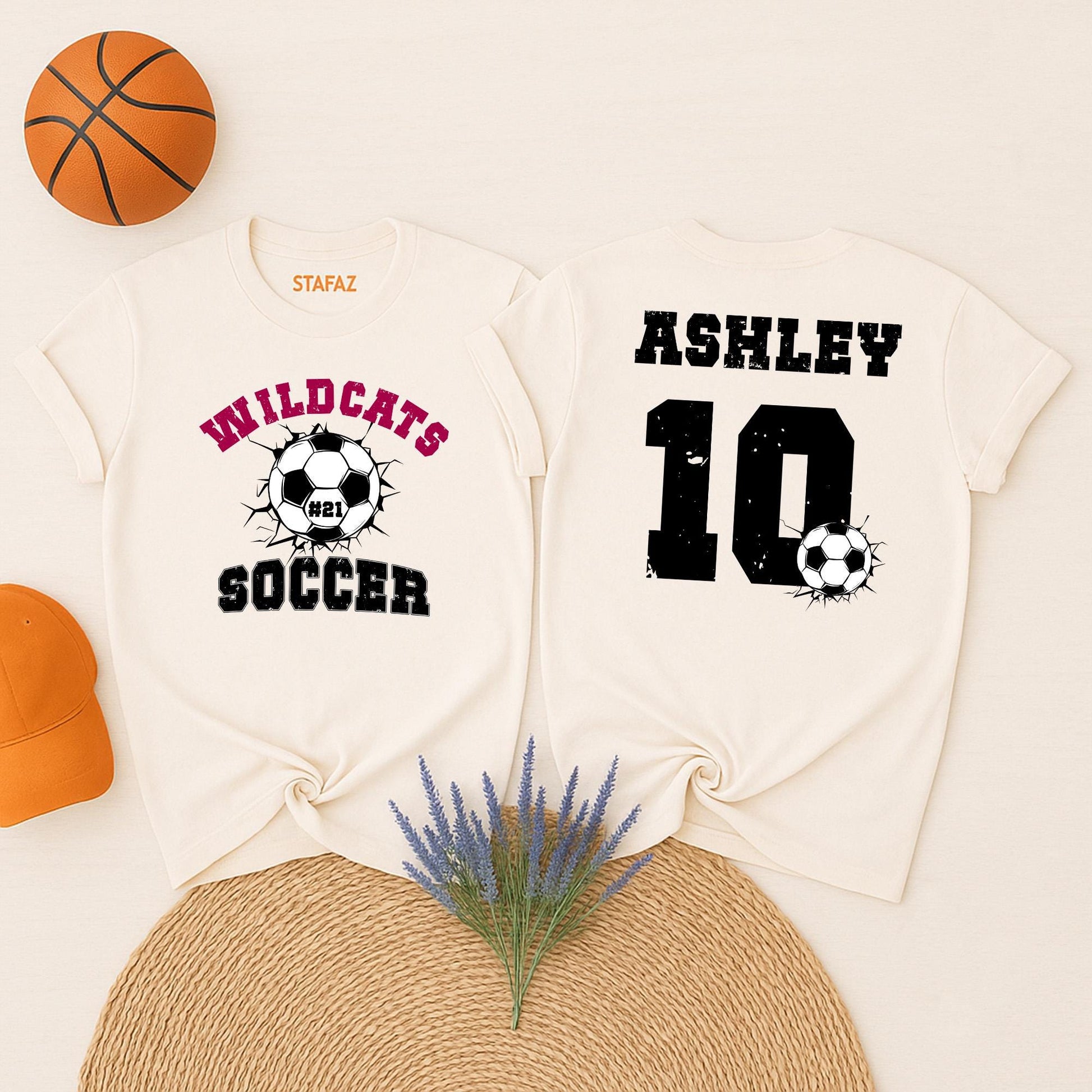 Custom Soccer Team Shirt with Name and Number: Personalized Soccer Mom Gift, Fan Tee, Soccer Number Color
