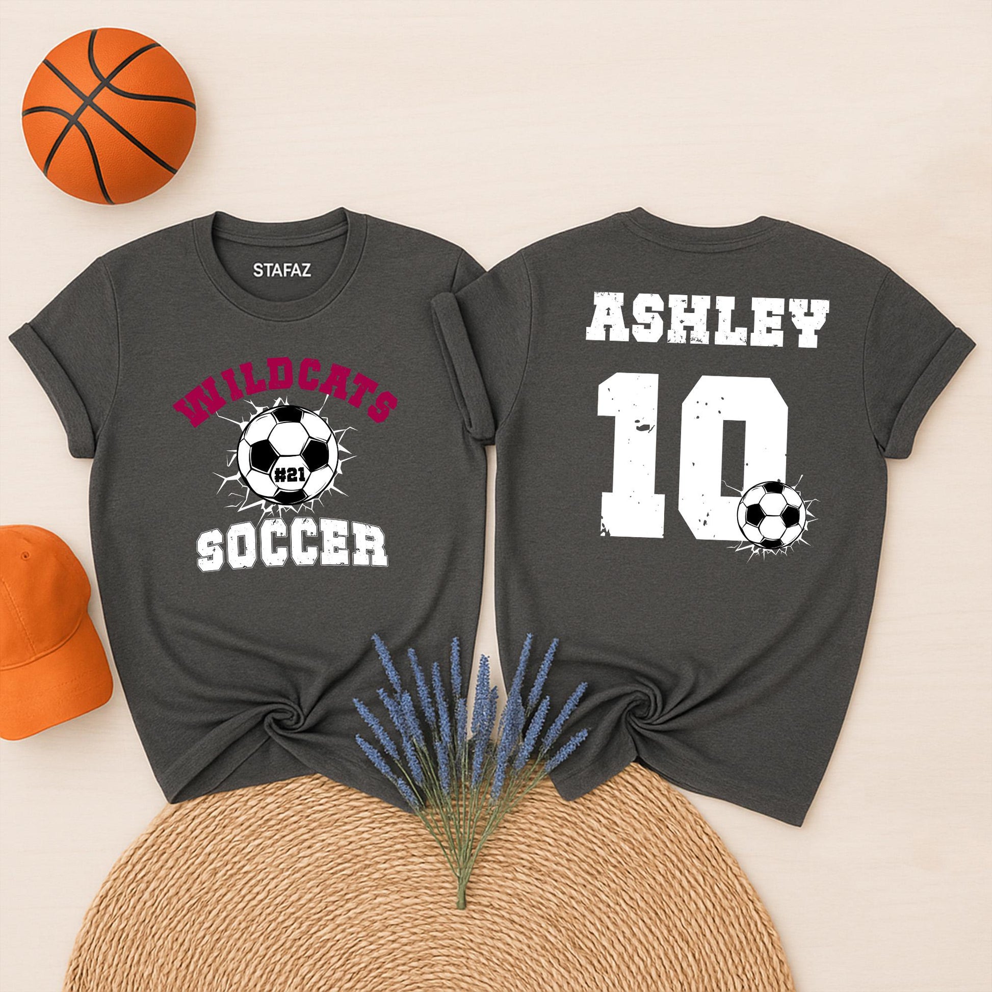 Custom Soccer Team Shirt with Name and Number: Personalized Soccer Mom Gift, Fan Tee, Soccer Number Color