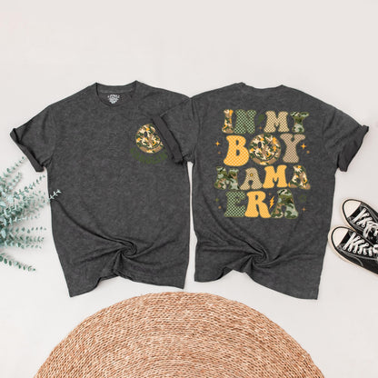 Matching In My Boy Mama Era Family Shirts & Baby Boy Romper Custom Mommy and Me Outfits, Retro Design, Gift for Mom & Son