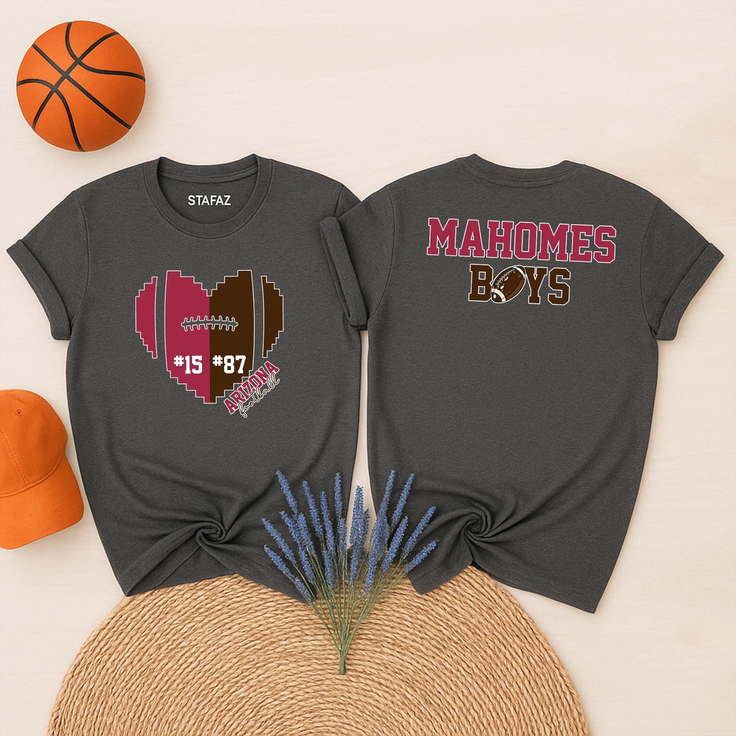 Custom Football Mom Sweatshirt, Personalized Name & Number Heart Design, Game Day Shirt, His Biggest Fan, Football Nana, School Mascot, Sons Boys Athletes