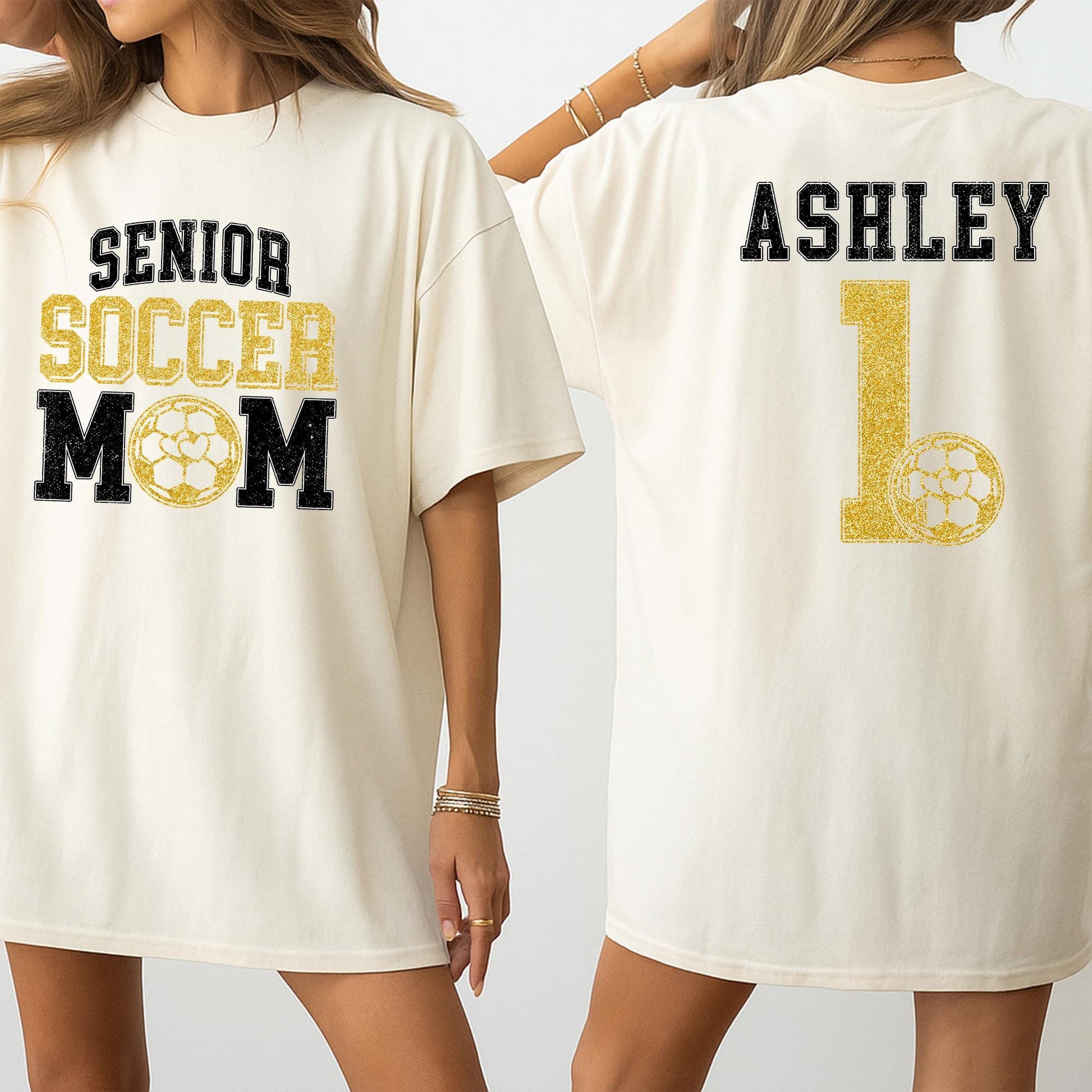 Personalized Senior Soccer Mom 2026 Shirt, Custom Name & Number Tee, Graduation Gift, Game Day Soccer Season, Proud Mom, Senior Night Apparel (139 chars)