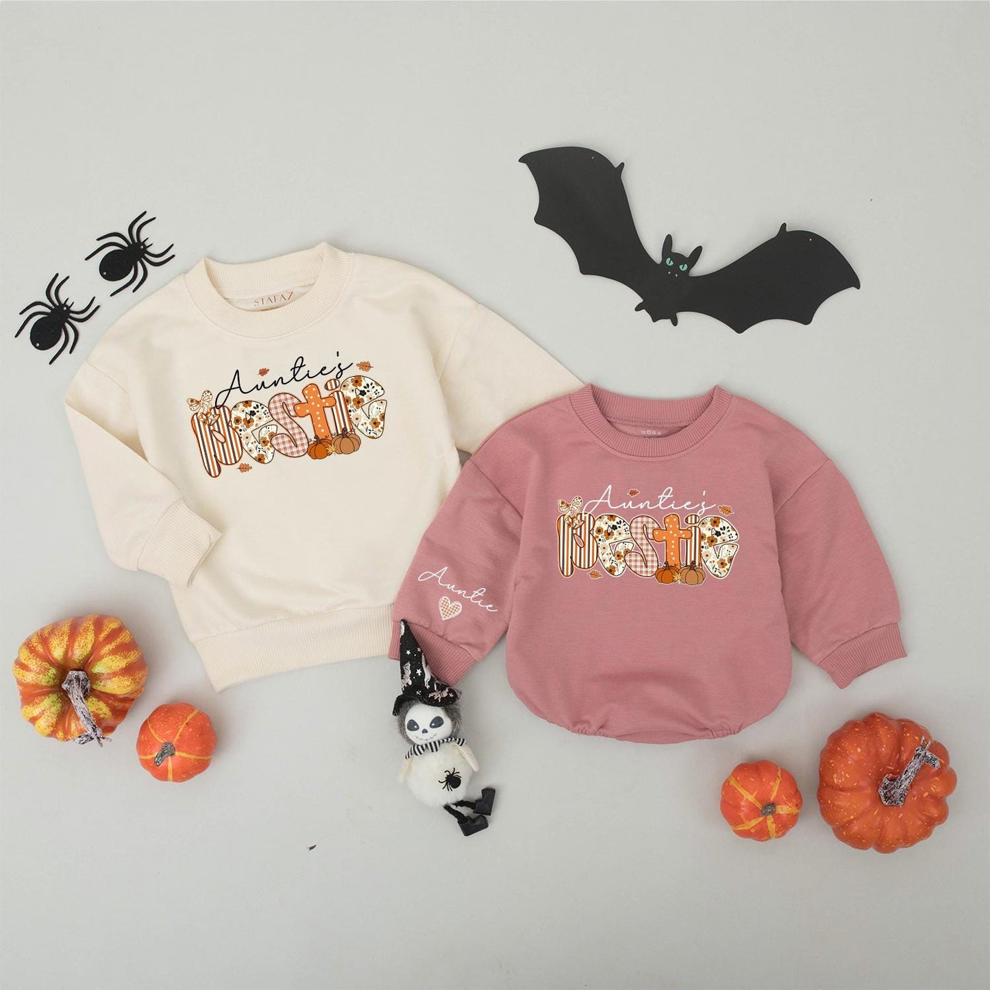 Matching Auntie & Mini Pumpkin Season Sweatshirts: Cozy Fall Outfit for Aunt and Baby, Thanksgiving Mommy and Me Sweaters, Autumn Comfort