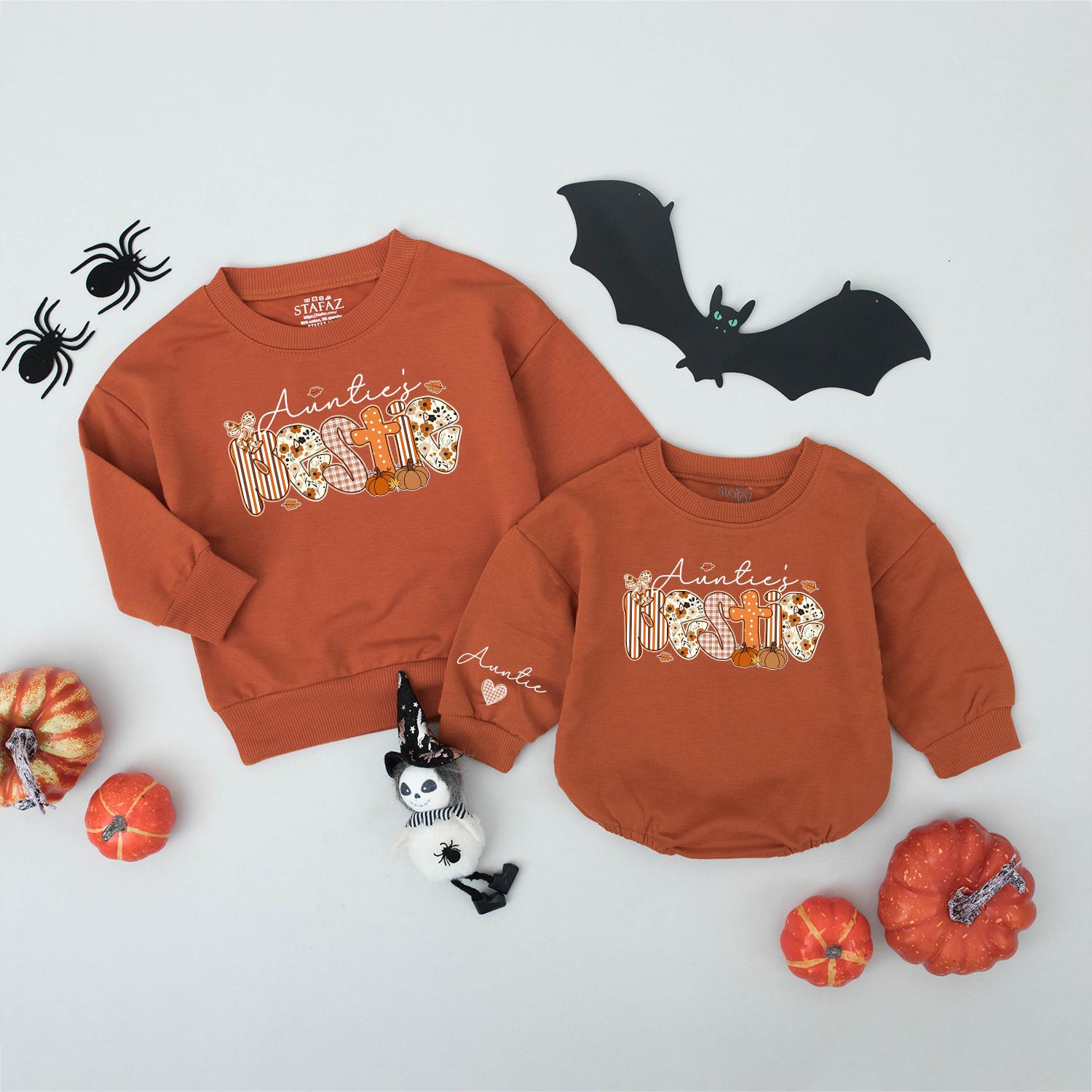 Matching Auntie & Mini Pumpkin Season Sweatshirts: Cozy Fall Outfit for Aunt and Baby, Thanksgiving Mommy and Me Sweaters, Autumn Comfort