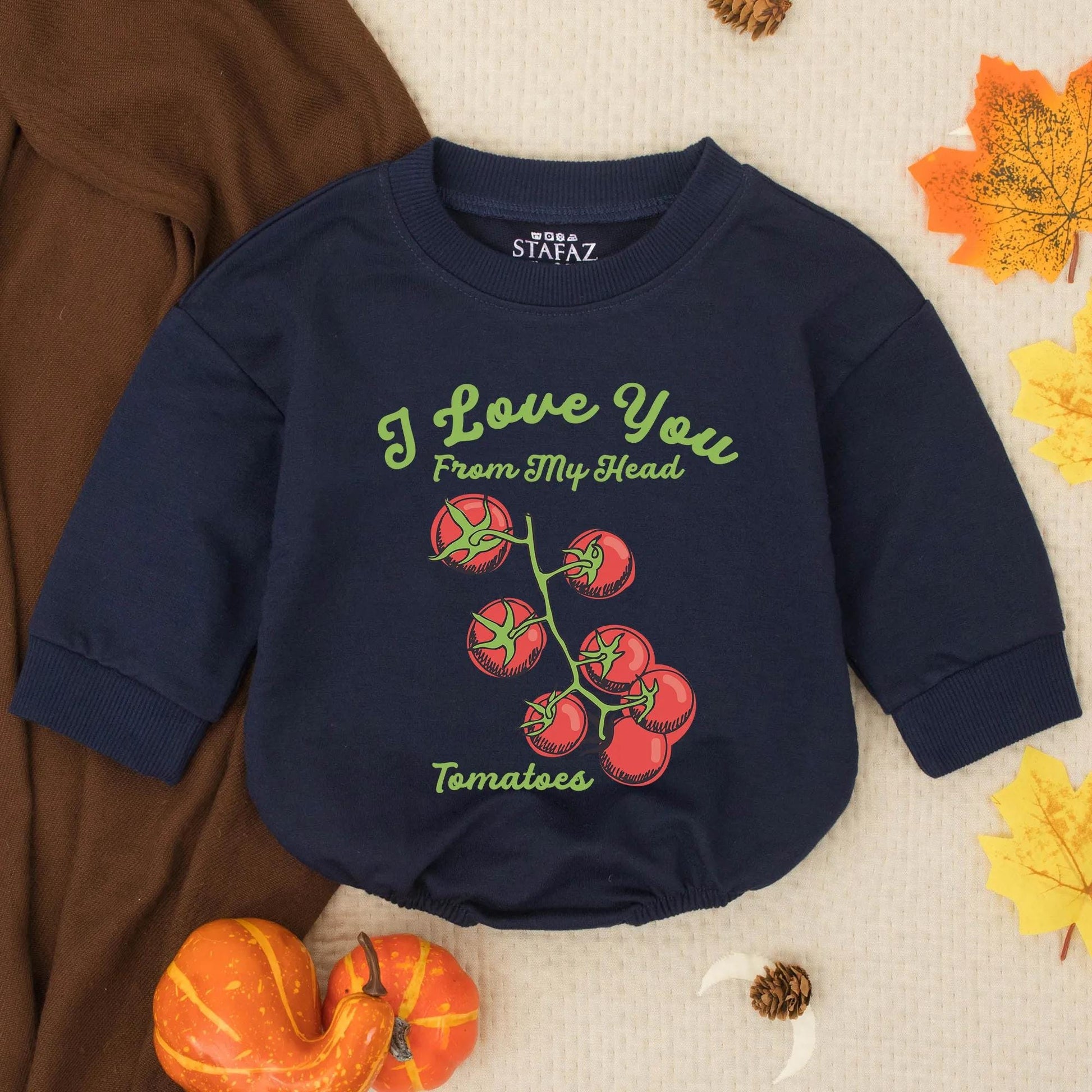 I Love You From My Head Tomatoes Baby Romper Cute Fruit Baby Shower Outfit Newborn Toddler Summer Gift