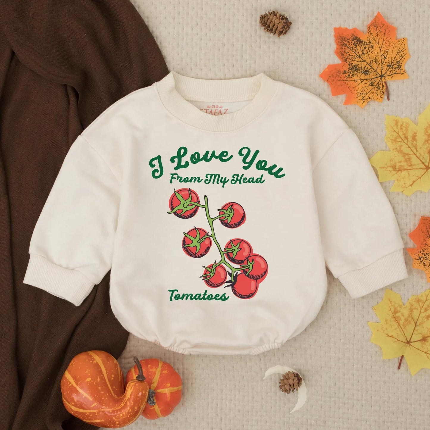 I Love You From My Head Tomatoes Baby Romper Cute Fruit Baby Shower Outfit Newborn Toddler Summer Gift
