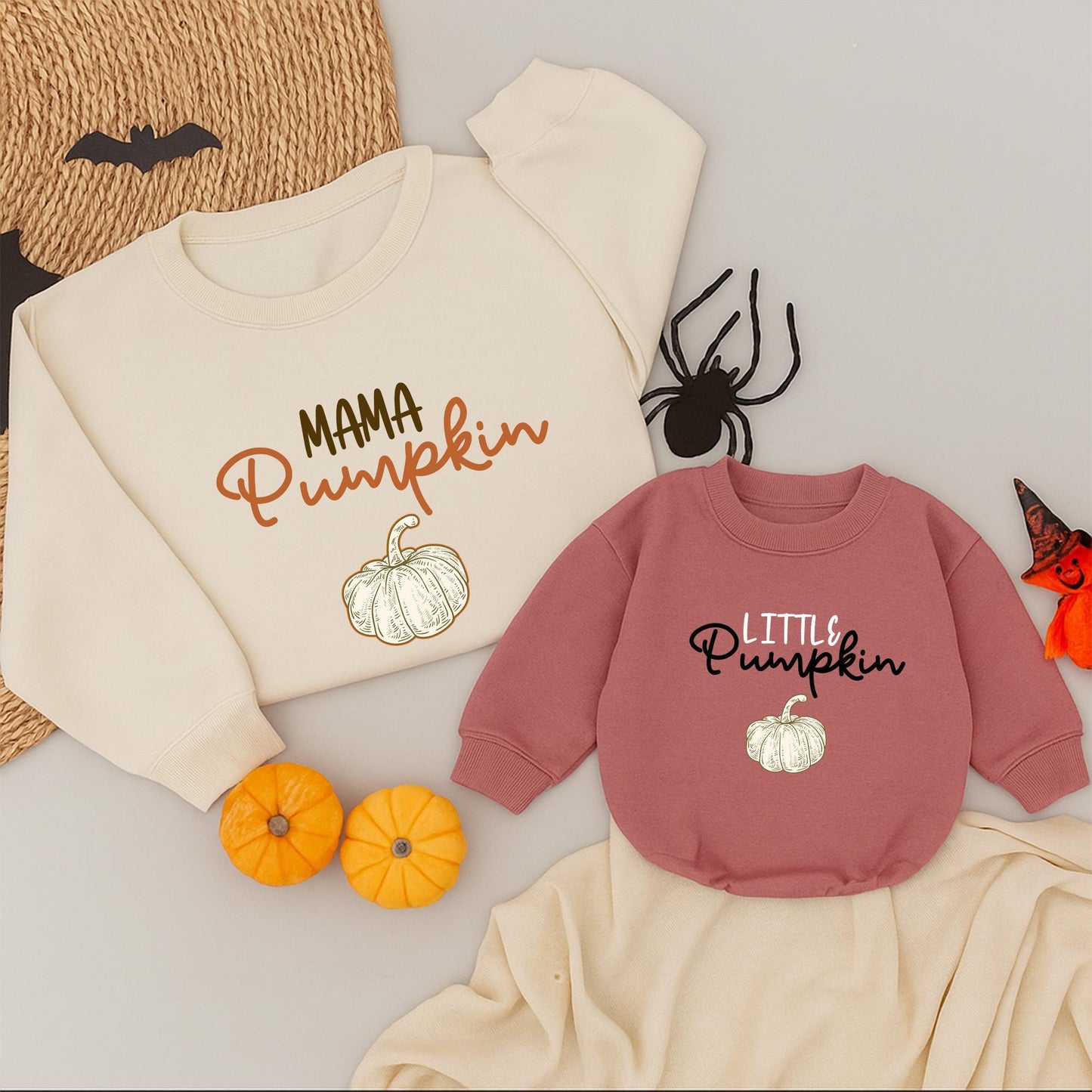 Cozy Matching Family Pumpkin Sweaters for Mom Dad Baby Toddler Little Mini Fall Outfits