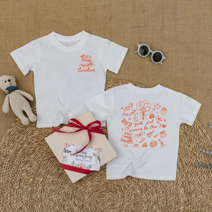 Caroline's 1st Birthday Romper: Custom Baby Girl Outfit with Cake & Balloons, First Birthday Party Gift, 'Girls Just Wanna Be One!' Design, Smash Cake Photo