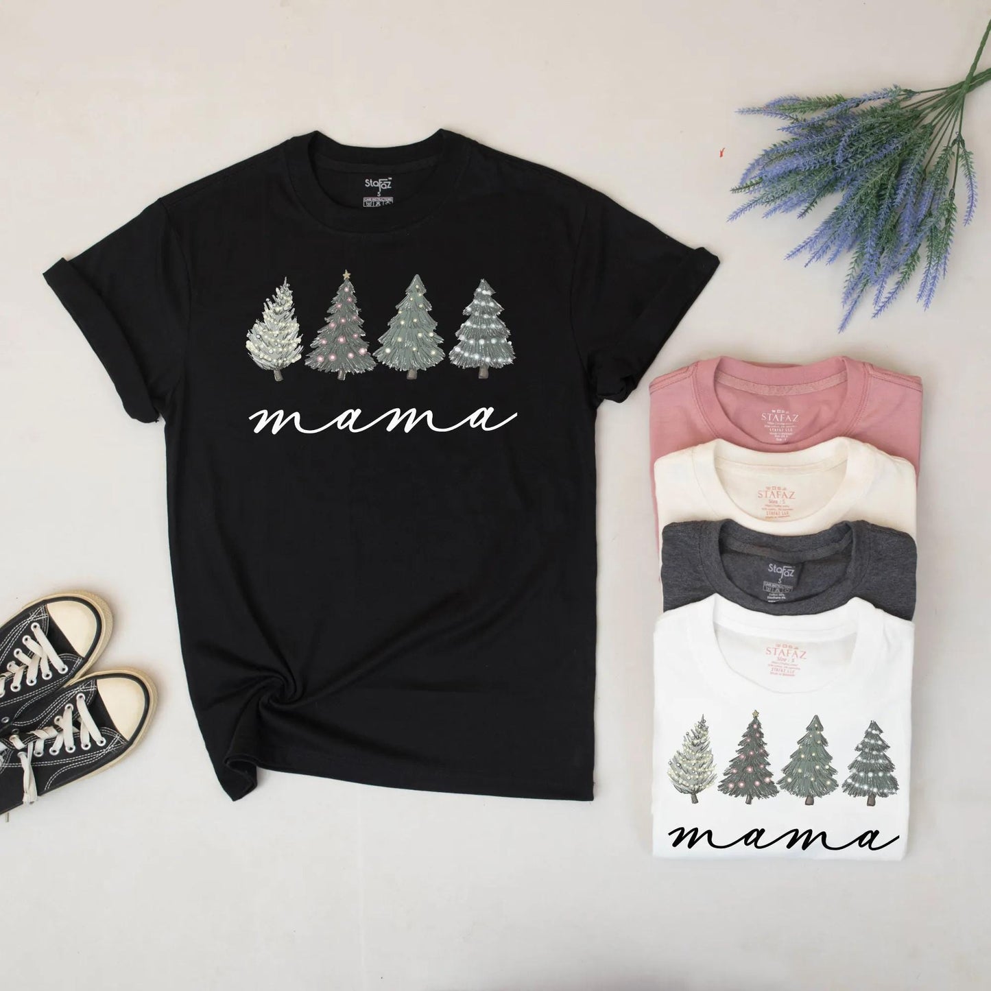 Matching Family Christmas Sweatshirts, Mama Mini Tree Design, Cute Holiday Gift, Mommy Dad & Me Festive Outfits, Christmas 2025