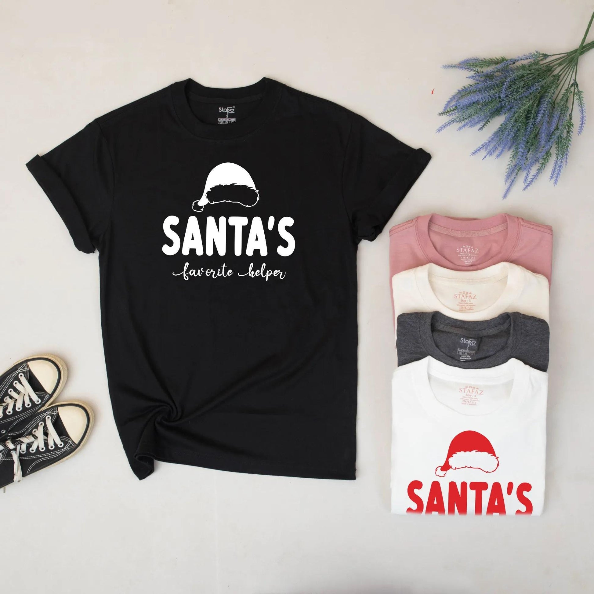 Santa's Big Helper Matching Family Christmas Sweatshirt, Mommy and Me Santa Hat Sweater, Festive Holiday Outfit, Winter Family Christmas, Red Santa Design (140)