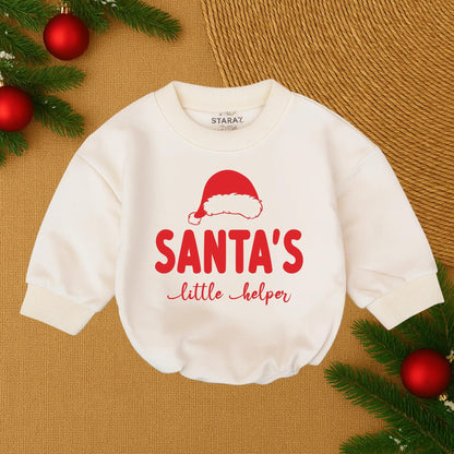 Santa's Big Helper Matching Family Christmas Sweatshirt, Mommy and Me Santa Hat Sweater, Festive Holiday Outfit, Winter Family Christmas, Red Santa Design (140)