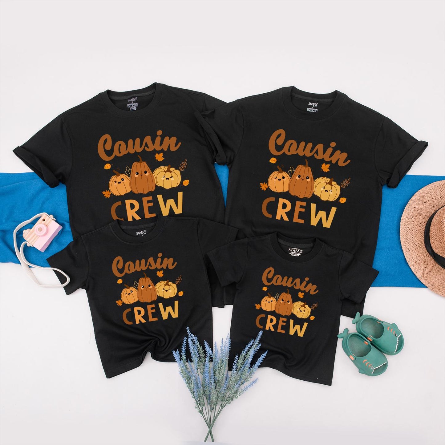 Cousin Crew Pumpkin Patch Kids Tee, Retro Fall Family Matching Shirt, Little Pumpkin Thanksgiving Outfit, Cute Toddler Autumn Party Clothes, Brown Orange