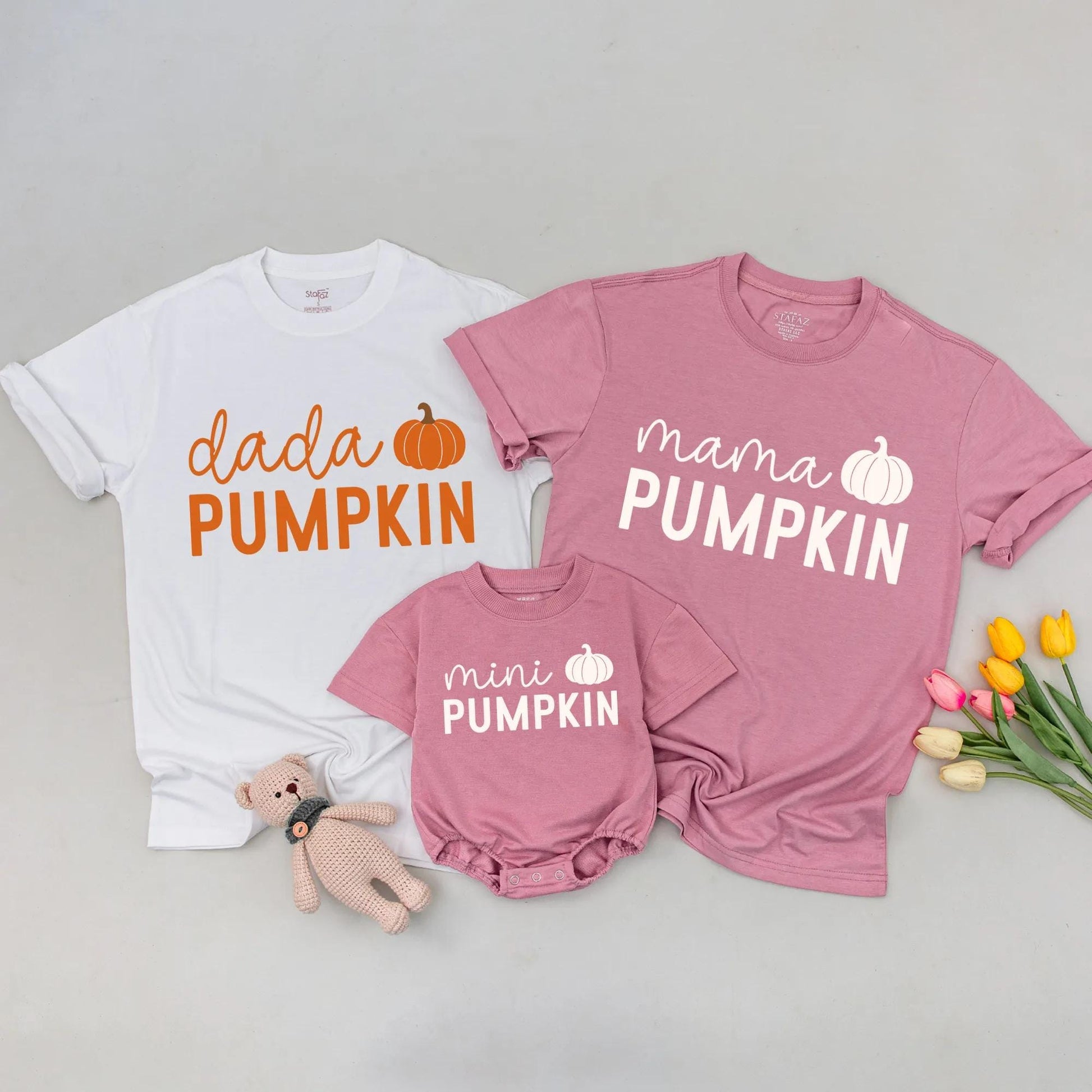 Matching Mama & Mini Pumpkin Shirts, Fall Family Outfit, Cute Mom & Baby Matching Set, Thanksgiving Holiday Shirts