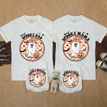 Spooky One Birthday T-Shirt Mommy and Me Matching Family Halloween 1st Birthday Outfit Spooky Mama Dude Tee
