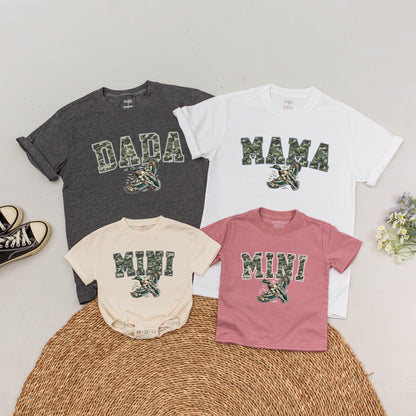 Matching Dada Mama Mini Camo Family Shirts, Duck Camouflage Outfit, Custom Christmas Gift, Baby Toddler Boy Girl