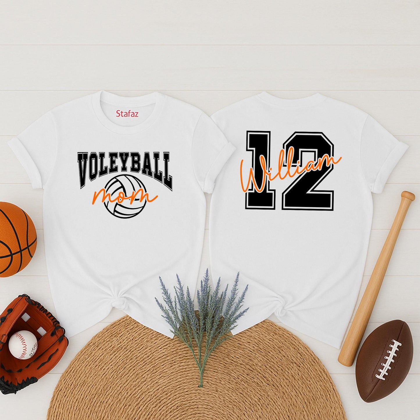 Volleyball Mom Custom Name & Number Bubble Romper Game Day Spirit Wear Personalized Player Gift Toddler Outfit