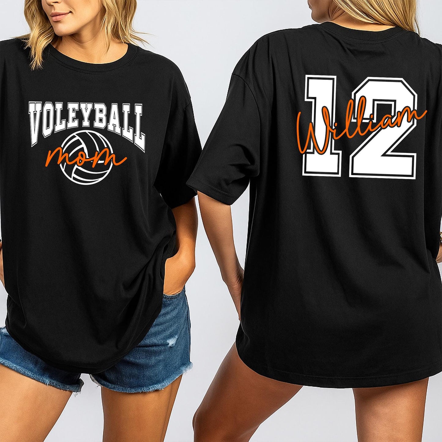 Volleyball Mom Custom Name & Number Bubble Romper Game Day Spirit Wear Personalized Player Gift Toddler Outfit