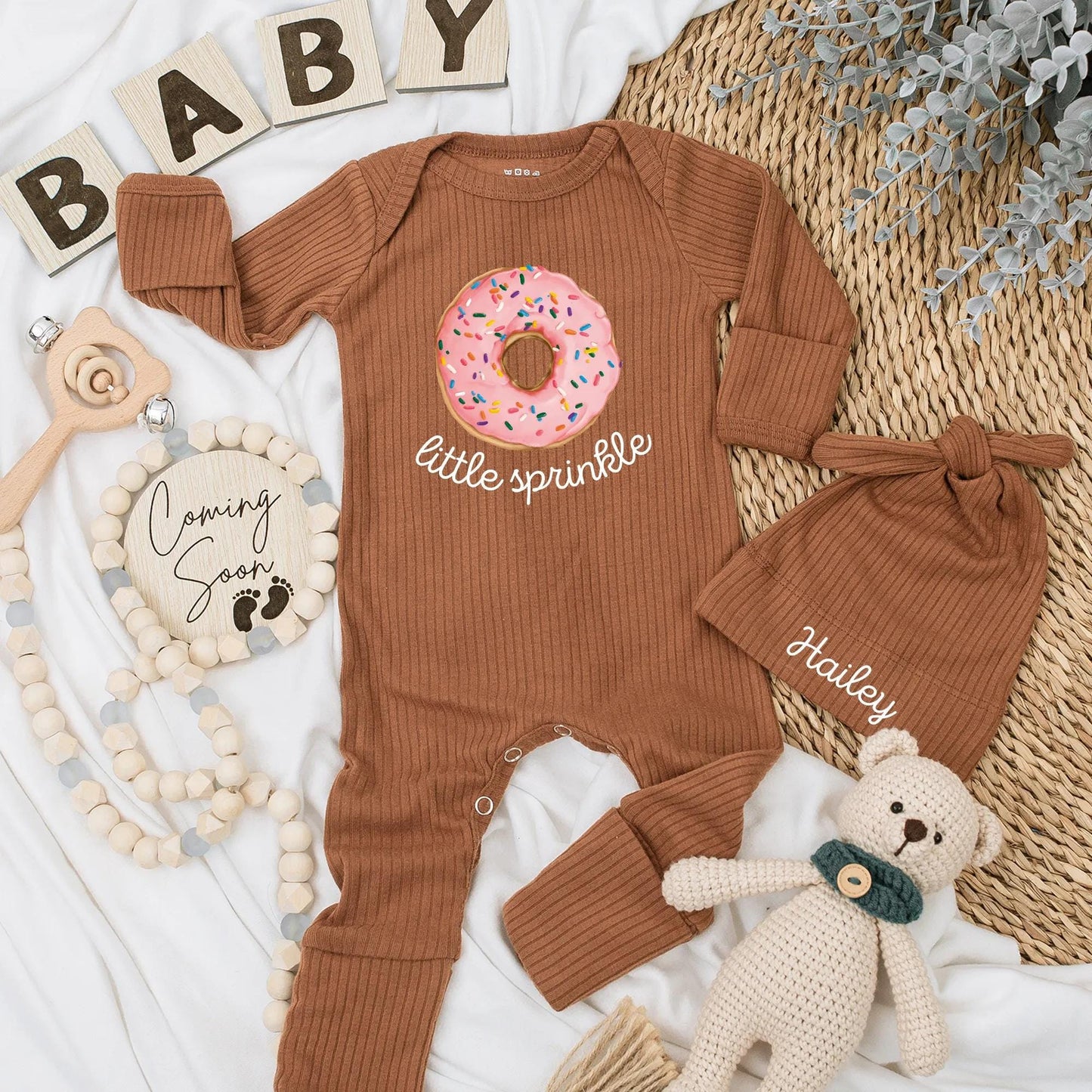Little Sprinkle Baby Bodysuit, Cute Donut Outfit, Newborn Gift, Baby Girl Clothes, Sweet Baby Shower Gift, Funny Food Baby Clothes
