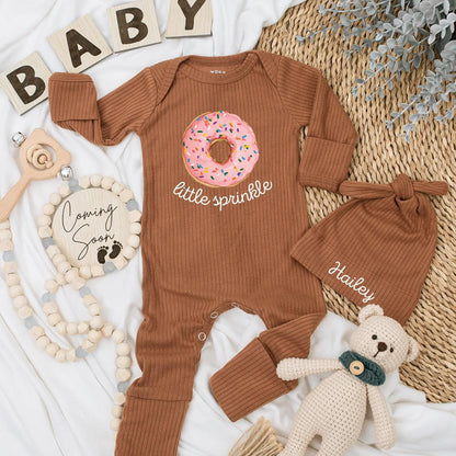 Little Sprinkle Baby Bodysuit, Cute Donut Outfit, Newborn Gift, Baby Girl Clothes, Sweet Baby Shower Gift, Funny Food Baby Clothes