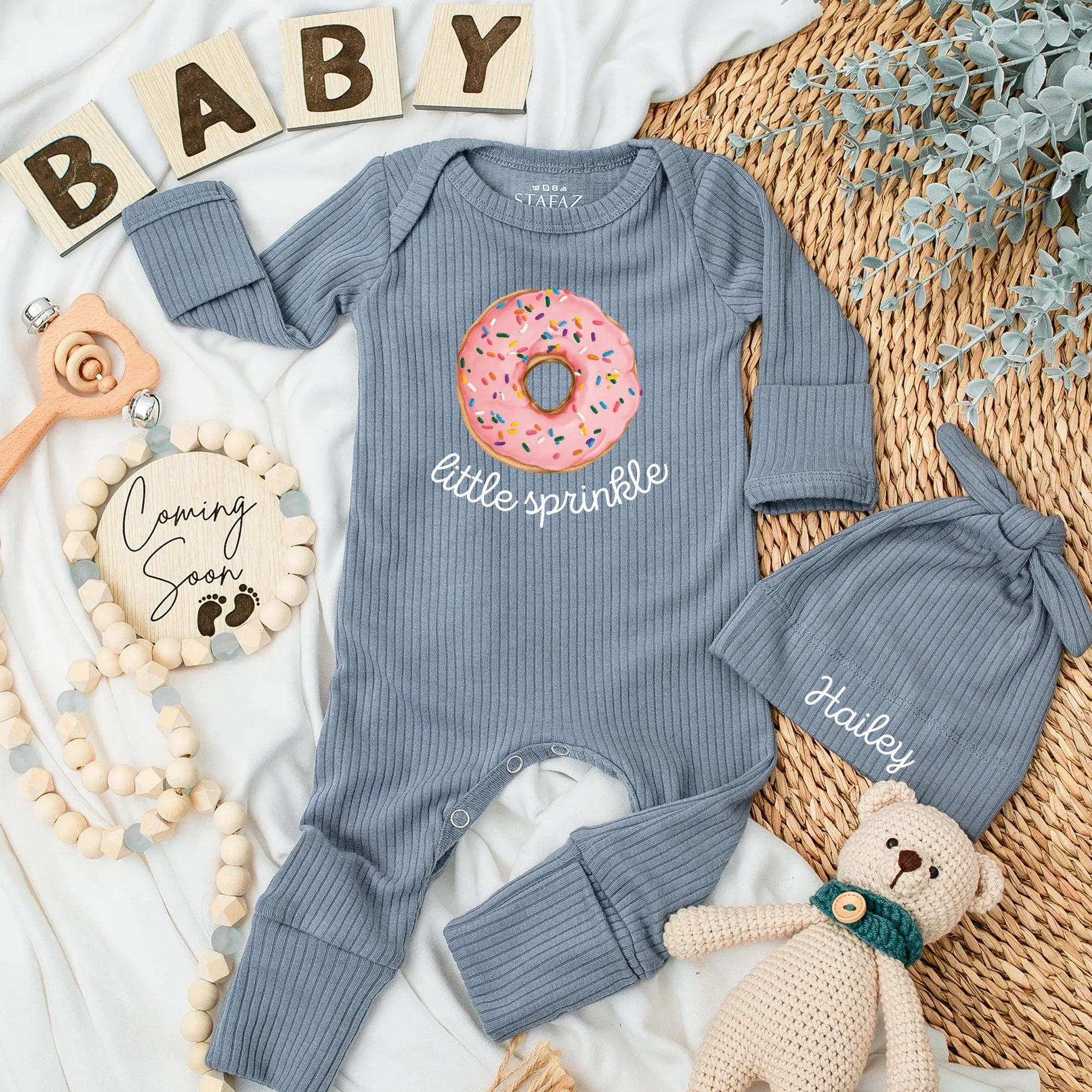 Little Sprinkle Baby Bodysuit, Cute Donut Outfit, Newborn Gift, Baby Girl Clothes, Sweet Baby Shower Gift, Funny Food Baby Clothes