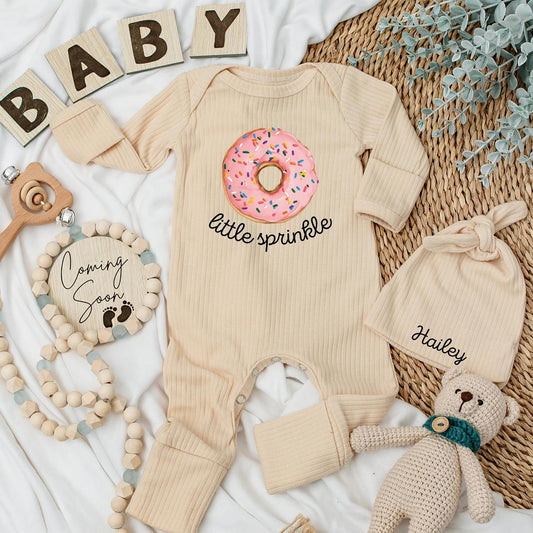 Little Sprinkle Baby Bodysuit, Cute Donut Outfit, Newborn Gift, Baby Girl Clothes, Sweet Baby Shower Gift, Funny Food Baby Clothes