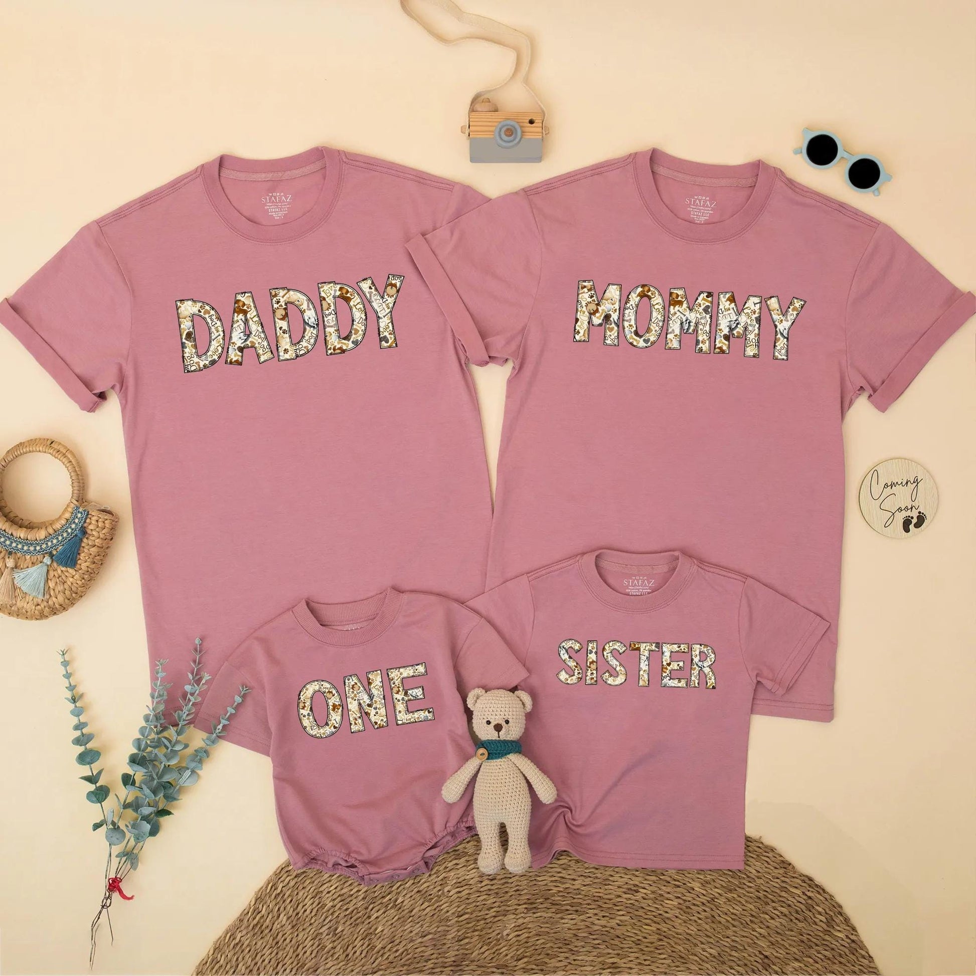 Custom Let's Pawty Puppy Birthday Matching Family Shirts Dog Themed Paw Print Mommy Daddy Brother One Boy First Birthday Party Celebration Gift