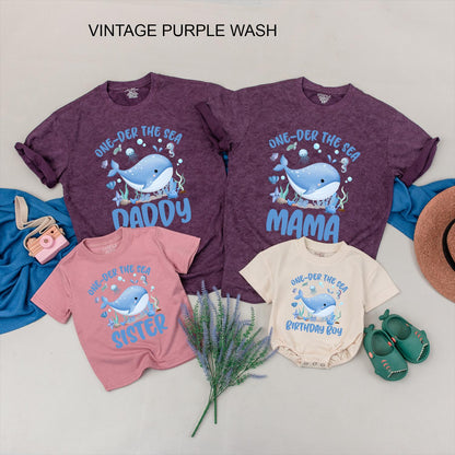 Oneder The Sea Birthday Boy Shirt, Ocean Animals First Birthday Outfit, Cute Under the Sea Party Tee, Whale Baby Shirt, Family Matching Available