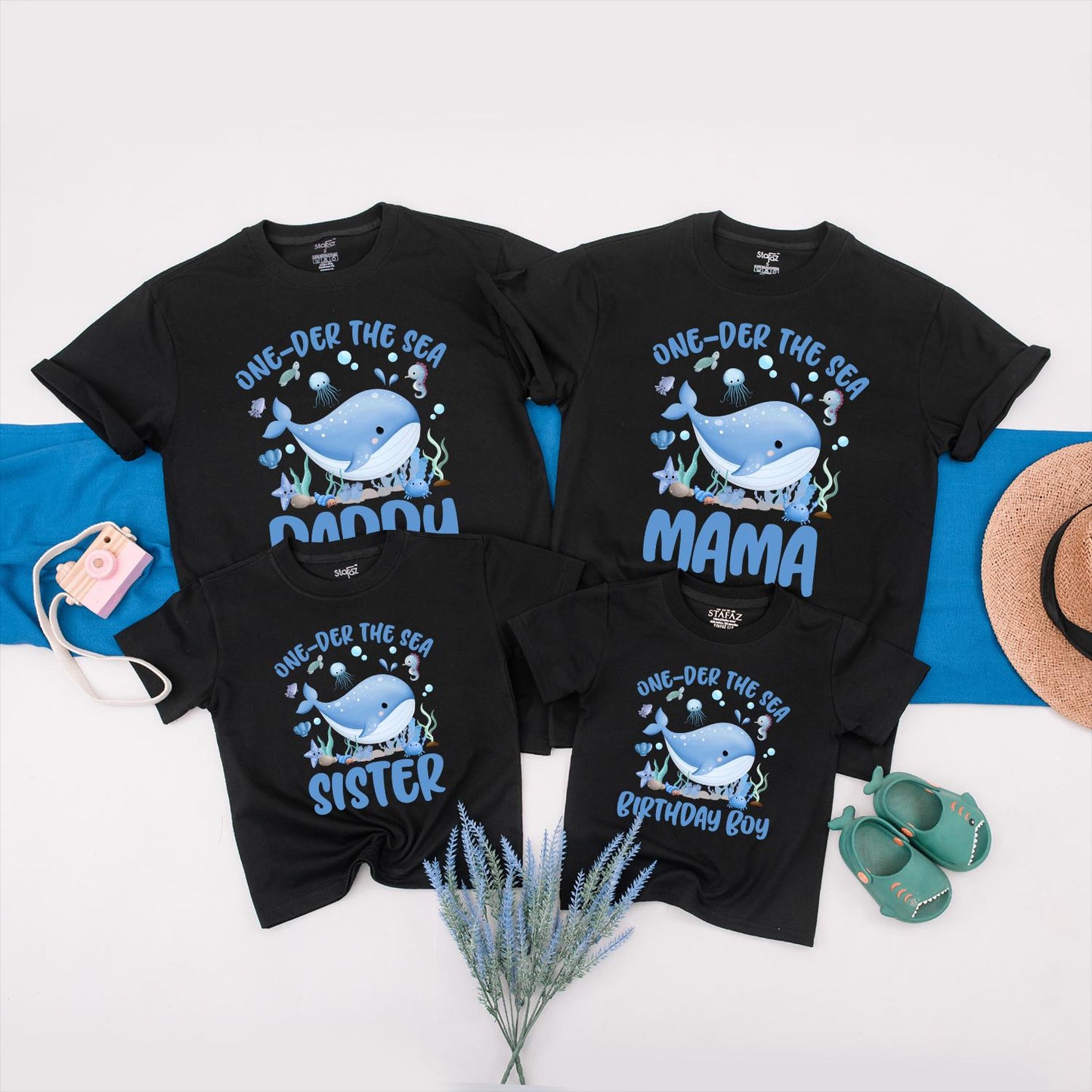 Oneder The Sea Birthday Boy Shirt, Ocean Animals First Birthday Outfit, Cute Under the Sea Party Tee, Whale Baby Shirt, Family Matching Available