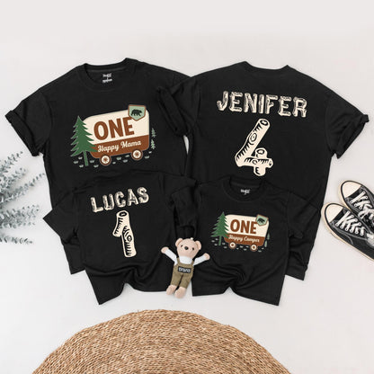 Matching Happy Camper 1st Birthday Shirts, Family Camping Outfits, Baby Boy or Girl First Birthday Tee, Mommy & Me, Toddler Camp Party