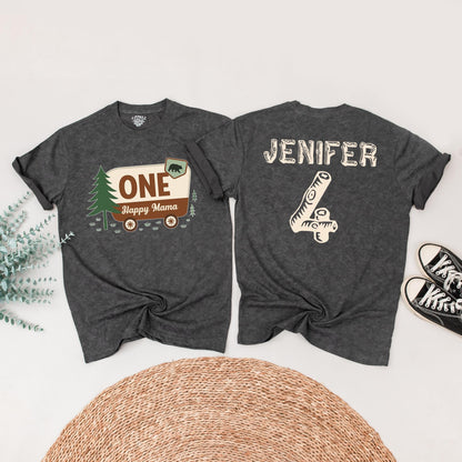 Matching Happy Camper 1st Birthday Shirts, Family Camping Outfits, Baby Boy or Girl First Birthday Tee, Mommy & Me, Toddler Camp Party